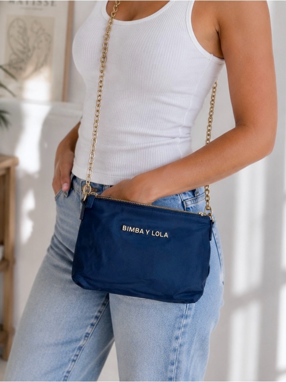 Bimba Y Lola Navy Crossbody